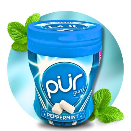 Pür žvýkačky s xylitolem Peppermint, 50 ks
