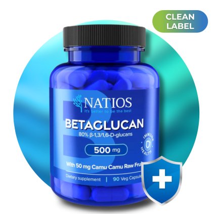 Betaglucan, Betaglukany s Camu Camu, 500 mg, 90 veganských kapslí