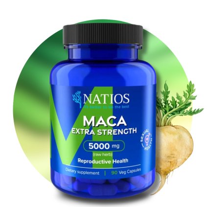 Maca Extract, 5000 mg, Extra Strength, 90 veganských kapslí