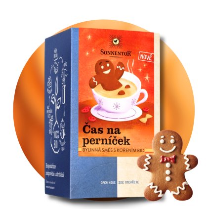 Čas na perníček, bylinný čaj s kořením BIO, 18 sáčků