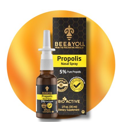 Propolisový sprej do nosu (5%) přírodní, s 5% propolisu, nenávykový a vhodný při alergiích, 30 ml