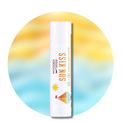 Opalovací balzám na rty SUN KISS, SPF 45 Wooden Spoon, 4,3ml
