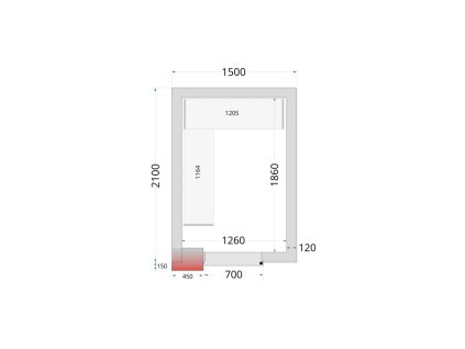 TEFCOLD CR 150x210x220  Panely k stavebnicovým boxom 120 mm