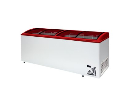 ARO 706/2 Red Edge  Pultová mraznička presklené oblé veko