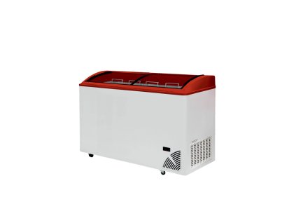 ARO 506/2 Red Edge  Pultová mraznička presklené oblé veko