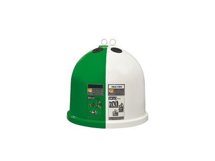 Kontejner na plasty nebo sklo se spodním výsypem typu B - 2,5 m3 (Varianta plast)