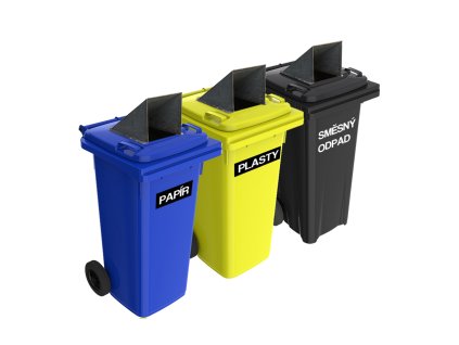 Venkovní odpadkový koš na tříděný odpad 120 l a 240 l (Objem 240 litrů žlutá)