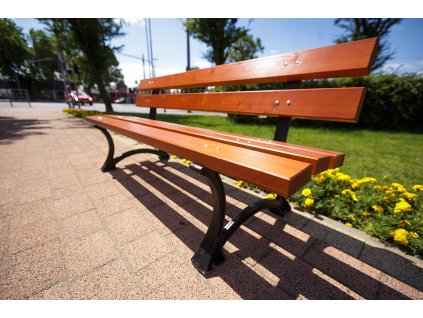 Litinová lavička Lodž (Barevná kombinace Teak)