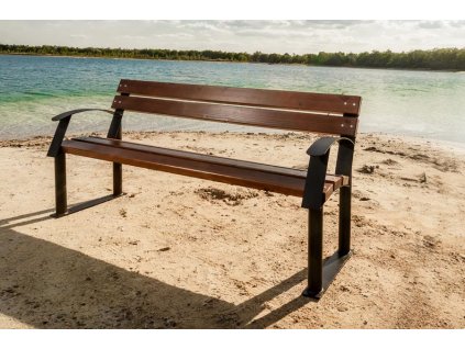 Kovová lavička Centurion (Barevná kombinace Teak)