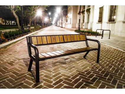 Kovová lavička Viking Prestige (Barevná kombinace Teak)