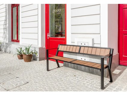 lavička gladiator wpc s podloketníkem