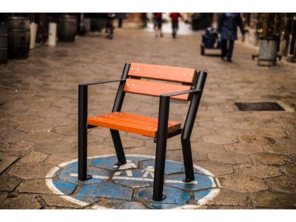 Parkové židle GLADIATOR S LOKETNÍ OPĚRKOU (Barevná kombinace Teak)