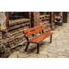 Kovová lavička Gladiátor (Barevná kombinace Teak)