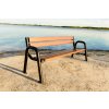 Kovová lavička Spartan (Barevná kombinace Teak)