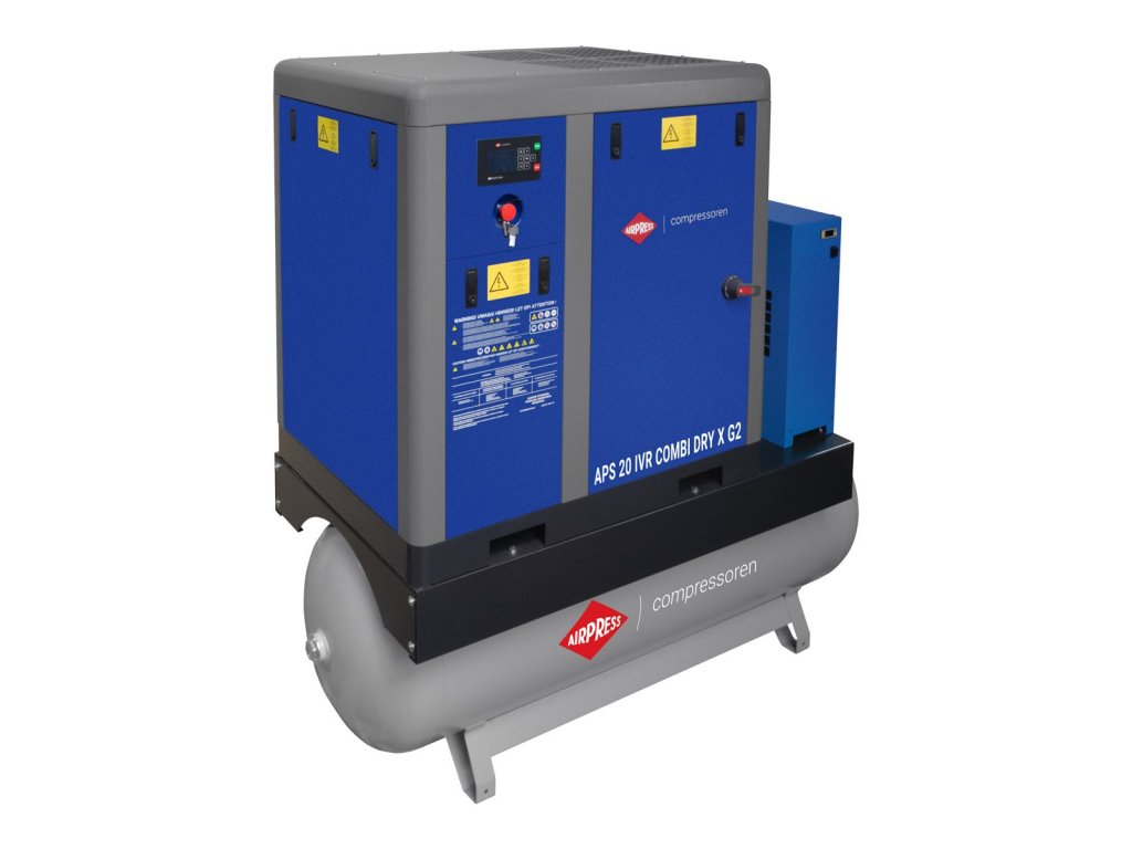 Šroubový kompresor APS 20 IVR Combi Dry X G2 10 barů 20 KM/15 kW 820-2200 l/min 500 l 369214-IVR-G2