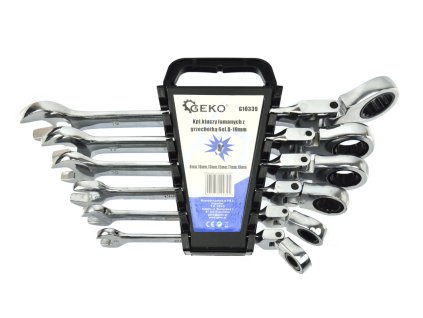 Kľúče očkovo vidlicové s račňou a ohybným kĺbom 8 19mm 6ks G10339 (1)