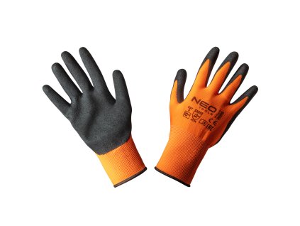 Pracovní rukavice, polyester s nitrilovým povlakem (pískové), 4131X, velikost 10 97-642-10