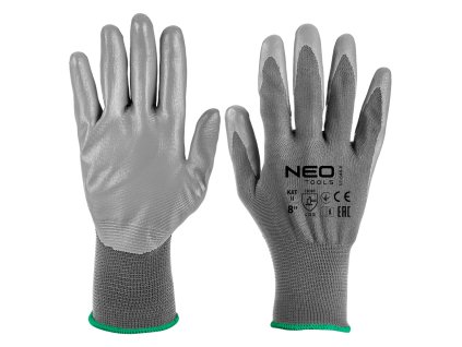 Pracovní rukavice, polyester s PU povlakem, 4131X, velikost 8 97-646-8
