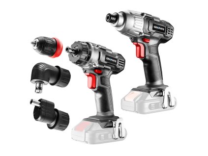 Sada E+: vrtačka/příklepová vrtačka 58G022-AD se šroubovákem 58G012 58GS002