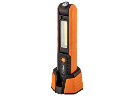 Batériová dielenská lampa 500 lm COB + základňa + nabíjačka 99-065