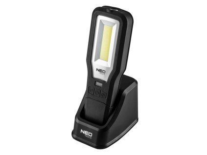 Dielenská lampa 550 lm COB LED + základňa + nabíjačka 99-071