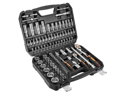 Nástrčné kľúče 1, 2, 1/4 ", CrV súprava 86 ks 10-060
