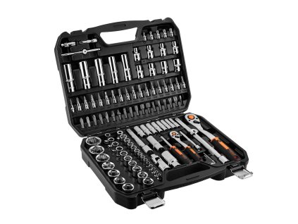 Nástrčné kľúče 1, 4, 1/2 "CrV súprava 110ks 10-066