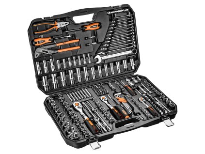 Nástrčné kľúče 1/2", 3/8", 1/4", súprava 233 ks 10-078