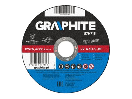 Brusný kotouč na kov, 125 x 6.4 22.2 mm, 27 A30-S-BF 57H715