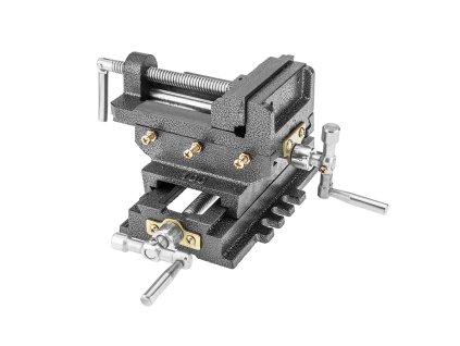 Dvouosý křížový strojní svěrák 100 mm 35-035