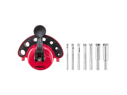 Diamantové vrtáky 4-12 mm s vodítkem, sada 8 ks. 60H840