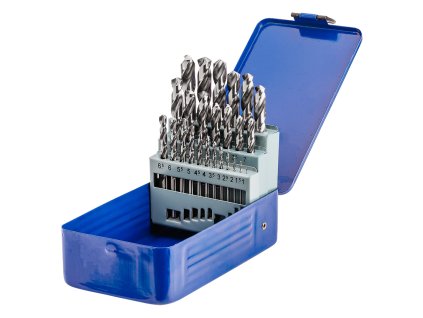 Sada vrtáků do oceli a litiny NWKa M-25, 1,0-13,0 mm, broušené, HSS (25 ks) 02725001-1