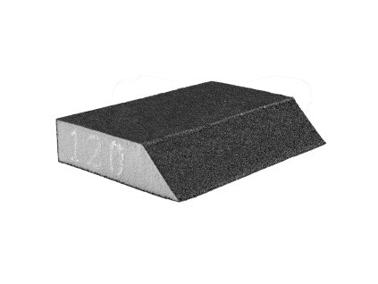 Brusná houba 125 x 25 x 90 mm, K120, šikmá 55H923