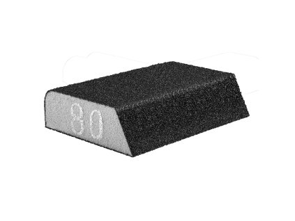 Brusná houba 98 x 25 x 68 mm, K80, šikmá 55H925