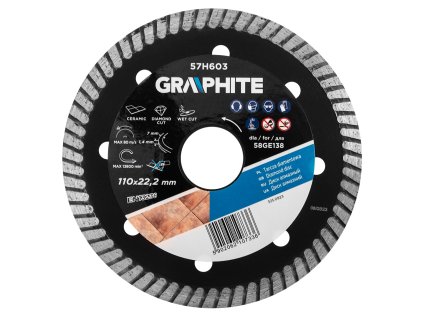 Diamantový řezný kotouč 110x22,2xmm pro 58GE138 57H603