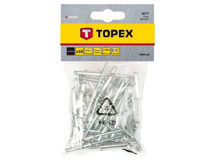 Nýt hliníkový trhací 4,0mm x 10mm, 50ks 43E402