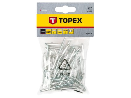 Nýt hliníkový trhací 4,0mm x 16mm, 50ks 43E404