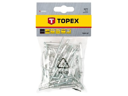 Nýt hliníkový trhací 4,0mm x 8mm, 50ks 43E401