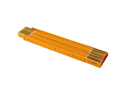 Dřevěné skládací pravidlo 2 m, žluté 26C012-1