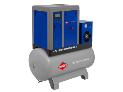 Šroubový kompresor APS 15 IVR Combi Dry X 10 barů 15 KM/11 kW 380-1500 l/min 500 l 369213-IVR