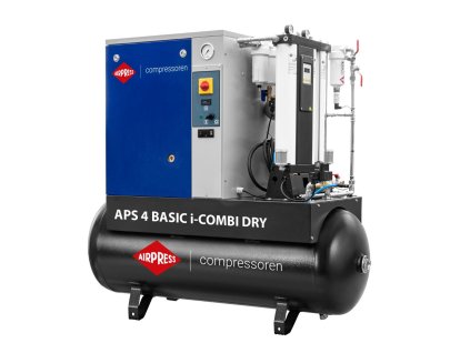 Šroubový kompresor APS 4 Basic i-Combi Dry 10 barů 4 KM/3 kW 366 l/min 200L s adsorpčním filtračním setem OFAG3