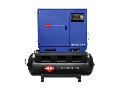 Tichý dvoupístový kompresor APZ 900-270S 10 bar 7,5 HP/5,5 kW 611 l/min 270 l - spojení hvězda-trojúhelník