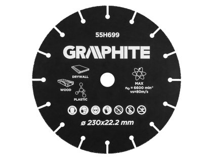 HM řezný kotouč na dřevo a plasty 230 x 22,2 mm 55H699