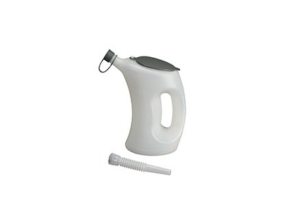 Odměrná nádoba, s víkem-FLA-PE, bílá, čirá, 2 l 07 622