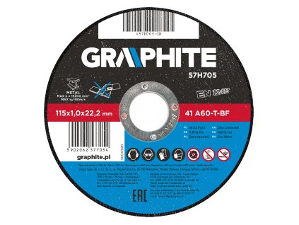 Řezací kotouč na kov, 115 x 1.0 22.2 mm, 41 A60-T-BF 57H705