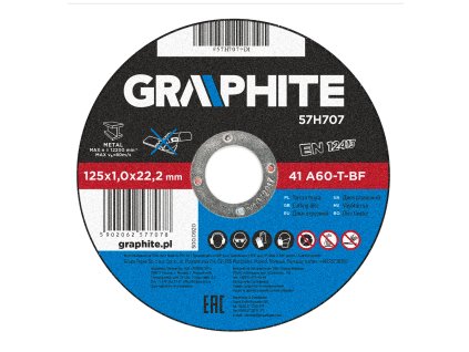 Řezací kotouč na kov, 125 x 1.0 22.2 mm, 41 A60-T-BF 57H707