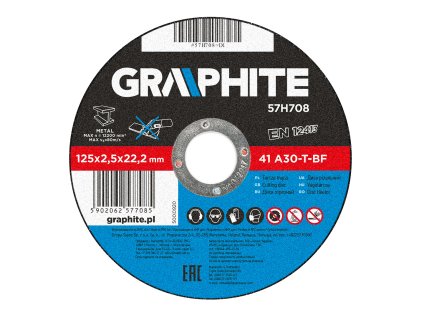 Řezací kotouč na kov, 125 x 2.5 22.2 mm, 41 A30-T-BF 57H708