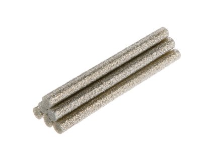 Lepicí tyčinky, stříbrná, brokát, 6 ks, 8 mm x 100 mm 42E182
