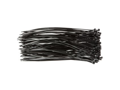 Stahovací pásky 2,5 x 200 mm, černá, 100 ks 44E972