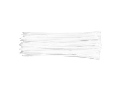 Stahovací pásky 4.8 x 300 mm, bílý 75 ks 01-609